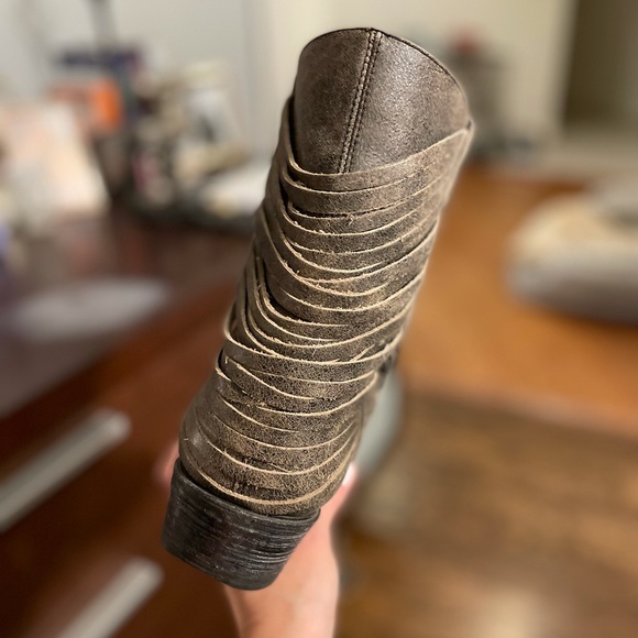 Cool Matisse fringe rugged cowboy boots, leather - Picture 5 of 14